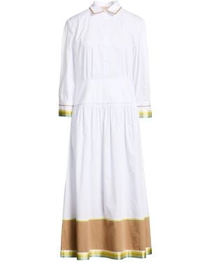 Purotatto Maxi Dress Cotton, Polyamide, Elastane - White