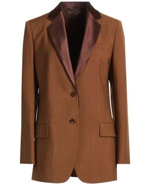 Fendi Blazer Wool, Mohair Wool, Silk - Brown