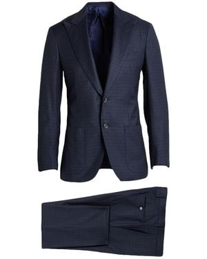 Sartorio Napoli Midnight Suit Wool - Blue