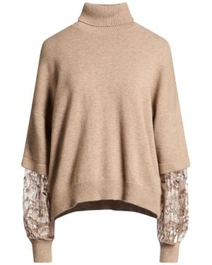 Brunello Cucinelli Rollkragenpullover - Natur