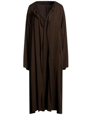 Y's Yohji Yamamoto Midi Dress Cellulose - Brown