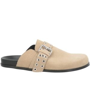 Alohas Khaki Mules & Clogs Leather - White