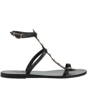 Ancient Greek Sandals Sandals Leather - Black