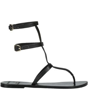 Manebí Thong Sandal Leather - Black