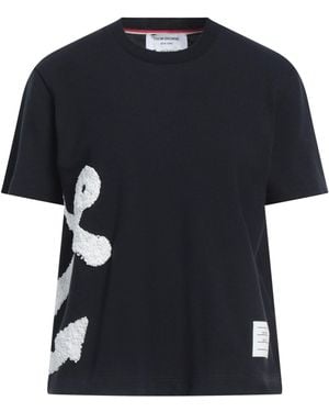 Thom Browne T-Shirt Cotton, Elastane, Polyamide - Black