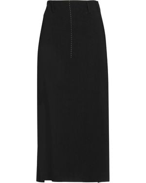 Tela Midi Skirt Viscose, Linen, Elastane - Black