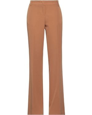 Giulia N Couture Camel Pants Polyester, Elastane - Brown