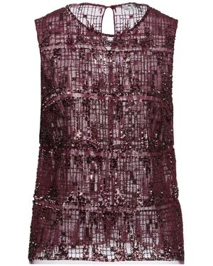 Elisabetta Franchi Burgundy Top Polyamide - Purple