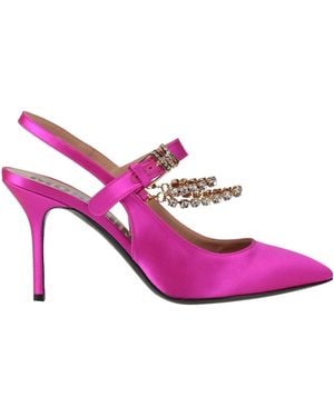 Moschino Fuchsia Pumps Textile Fibers - Pink