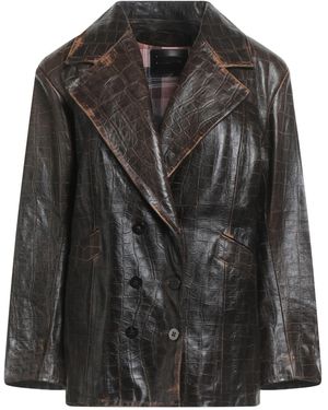 Giorgio Brato Dark Coat Leather - Black