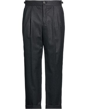 Caruso Charcoal Pants Wool - Gray