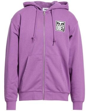 Obey Sweatshirt Cotton, Polyester - Purple