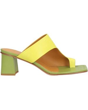 Fabio Rusconi Lime Thong Sandal Leather - Yellow