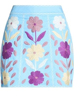 Antik Batik Mini Skirts - Blue