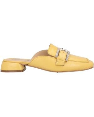 Bervicato Mules & Clogs Leather - Metallic