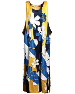 Marni Maxi Dress Acetate, Cotton - Blue