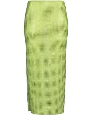 Self-Portrait Midi Skirt - Green