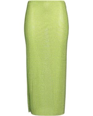 Self-Portrait Midi Skirt - Green