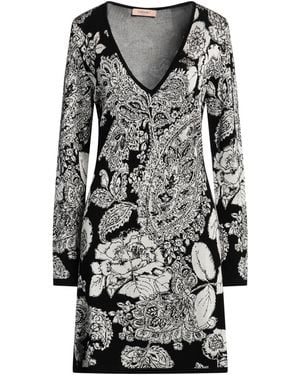 Twinset Mini Dress Viscose, Polyester - Grey