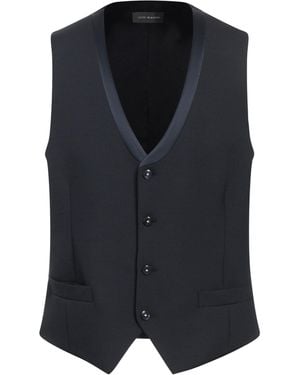 Luigi Bianchi Tailored Vest Virgin Wool, Polyester, Elastane - Blue