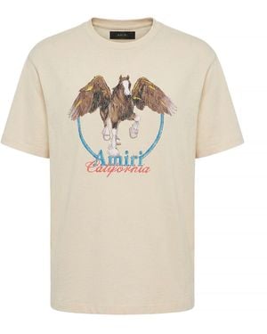 Amiri T-Shirt Cotton - Natural