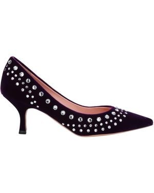Rochas Pumps Textile Fibers - Blue