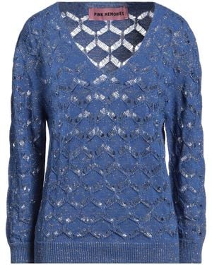 Pink Memories Pullover - Blau