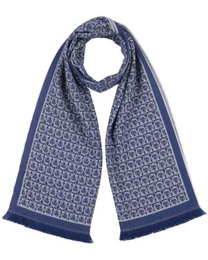 Ferragamo Scarf Wool - Blue