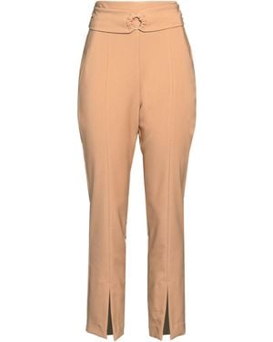 Kocca Camel Pants Polyester, Elastane - Natural