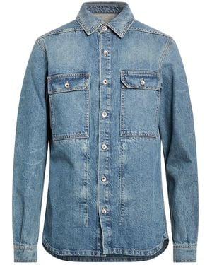 Rick Owens Denim Shirt Cotton - Blue