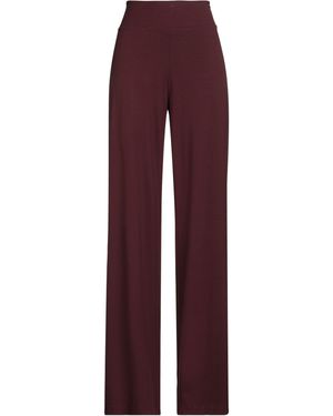 Caractere Burgundy Pants Viscose, Wool, Elastane - Purple