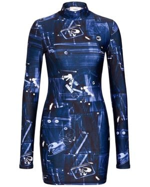 Coperni Midnight Mini Dress Polyamide, Elastane - Blue