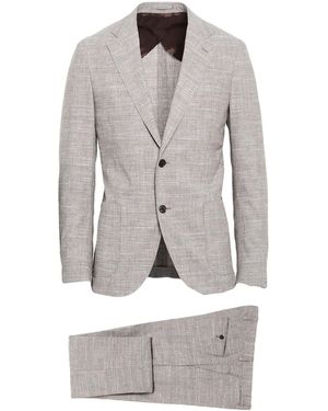 Lardini Suit Wool, Cotton, Linen, Elastane - Grey