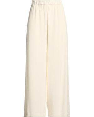 Max Mara Cream Pants Silk, Elastane - Natural