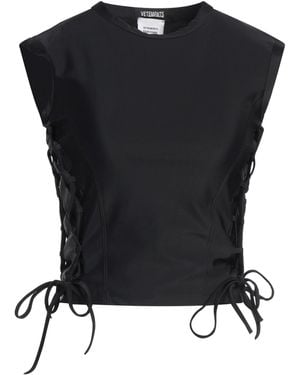 Vetements Top Polyamide, Elastane - Black