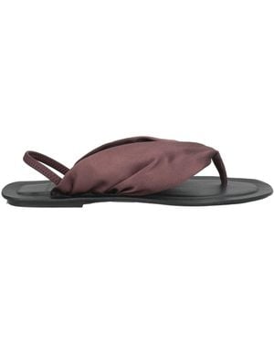 Loulou de Saison Plum Thong Sandal Textile Fibres - Brown