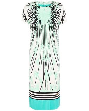 Roberto Cavalli Midi Dress Viscose, Polyester - Blue