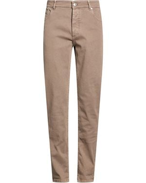 Brunello Cucinelli Pants Cotton, Elastane - Natural