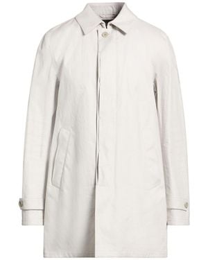 Herno Laminar Light Overcoat & Trench Coat Linen - White