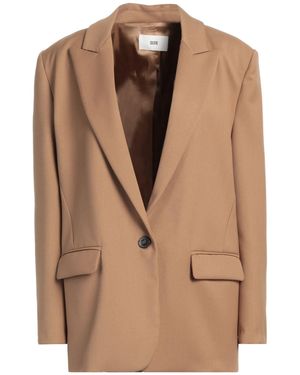 SOLOTRE Khaki Blazer Polyester, Viscose, Elastane - Brown