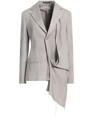 Y's Yohji Yamamoto Blazer Linen, Cotton - Gray
