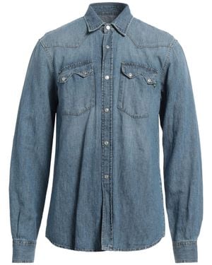 Department 5 Denim Shirt Cotton, Linen - Blue