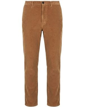 Incotex Camel Trousers Cotton, Elastane - Brown