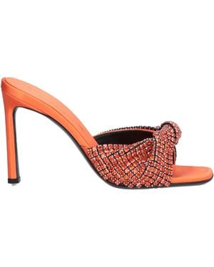 Evangelie Smyrniotaki x Sergio Rossi Sandals Textile Fibres, Nickel - Pink