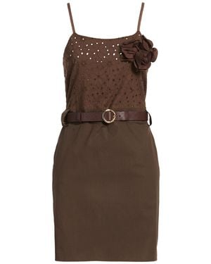 Kocca Chocolate Mini Dress Cotton - Brown