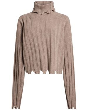 Isabel Benenato Turtleneck - Natural