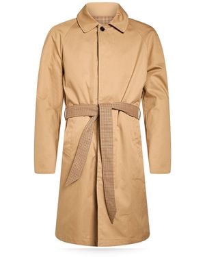 Paltò Khaki Overcoat & Trench Coat Cotton - Natural