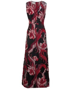 Alberta Ferretti Burgundy Maxi Dress Polyester - Red