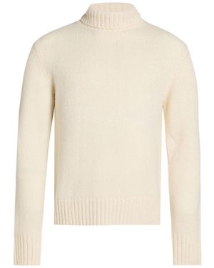 Grifoni Cream Turtleneck Alpaca Wool, Polyamide, Wool - White