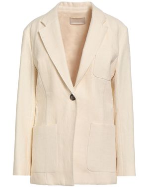 Vanessa Bruno Ivory Blazer Cotton, Linen - Natural